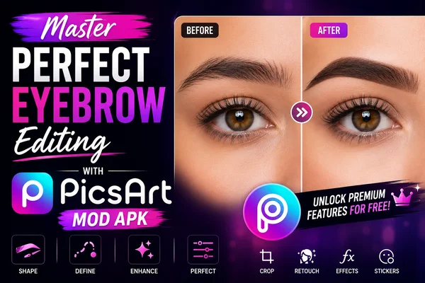 Master Perfect Eyebrow Editing with PicsArt MOD APK