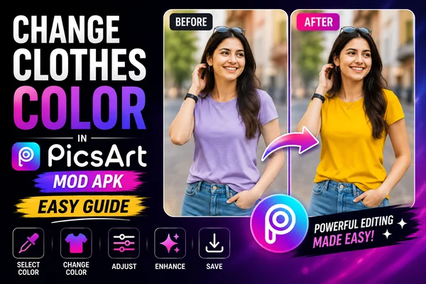 Change Clothes Color in PicsArt MOD APK – Easy Guide