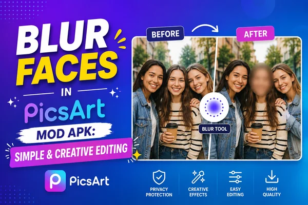 Blur Faces in PicsArt Mod APK: Simple & Creative Editing