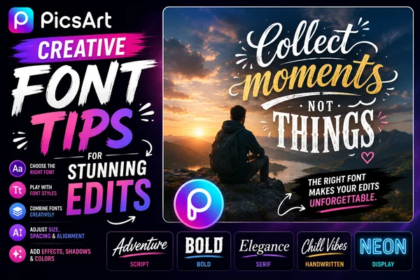 PicsArt: Creative Font Tips for Stunning Edits