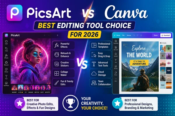 PicsArt vs Canva: Best Editing Tool Choice for 2026